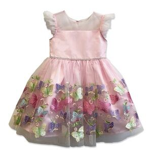 Blueberi Boulevard
Baby Girls' Butterfly Embroidery Mesh Dress 24 months